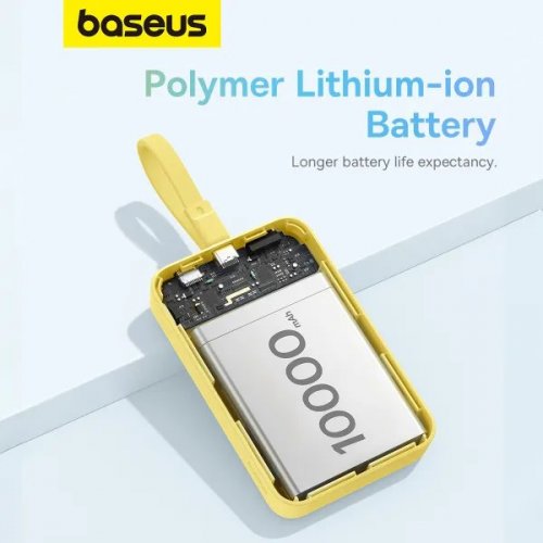 Powerbank Baseus Magnetic Mini Wireless 10000mAh 30W (P1002210BY23-00) Yellow купити в Україні: Київ, Львів, Хмельницький, Тернопіль, Івано-Франківськ | Низька ціна, відгуки, характеристики від TELEMART фото