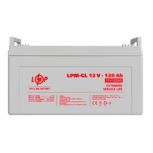 Акумуляторна батарея LogicPower LPM-GL 12V 120 Ah (LP3870) купити в Україні: Київ, Львів, Хмельницький, Тернопіль, Івано-Франківськ | Низька ціна, відгуки, характеристики від TELEMART фото