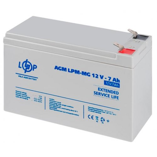 Акумуляторна батарея LogicPower LPM-MG 12V 7 Ah (LP6552) купити в Україні: Київ, Львів, Хмельницький, Тернопіль, Івано-Франківськ | Низька ціна, відгуки, характеристики від TELEMART фото