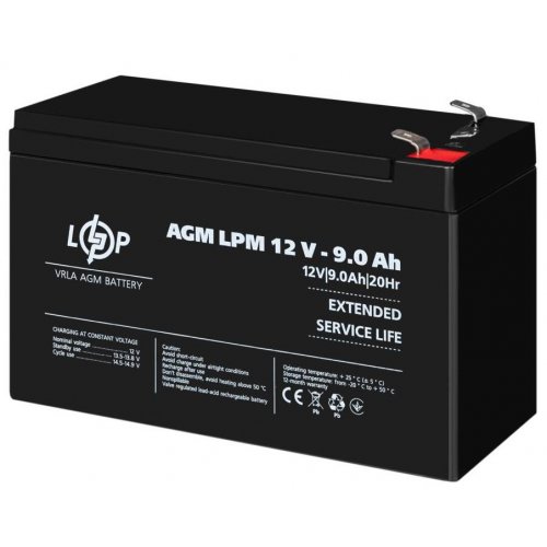 Акумуляторна батарея LogicPower LPM 12V 9 Ah (LP3866) купити в Україні: Київ, Львів, Хмельницький, Тернопіль, Івано-Франківськ | Низька ціна, відгуки, характеристики від TELEMART фото