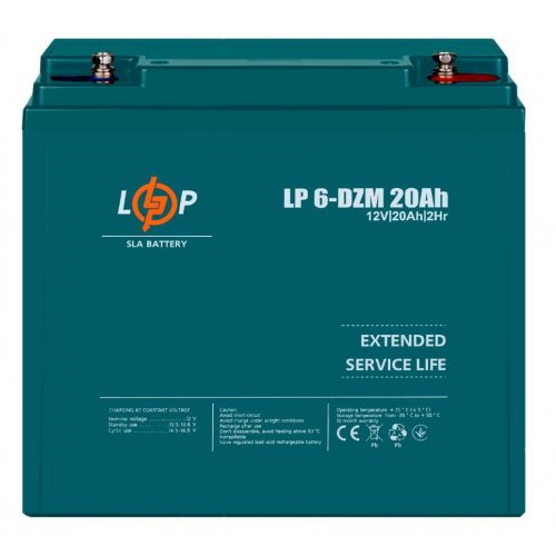 Акумуляторна батарея LogicPower LP 6-DZM-20 Ah (LP5438) купити в Україні: Київ, Львів, Хмельницький, Тернопіль, Івано-Франківськ | Низька ціна, відгуки, характеристики від TELEMART фото