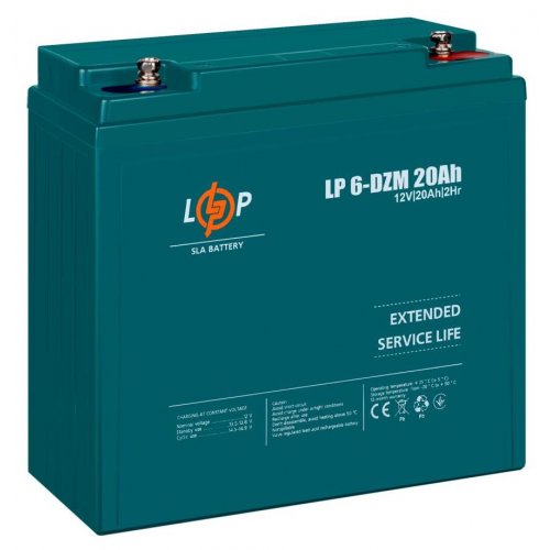 Акумуляторна батарея LogicPower LP 6-DZM-20 Ah (LP5438) купити в Україні: Київ, Львів, Хмельницький, Тернопіль, Івано-Франківськ | Низька ціна, відгуки, характеристики від TELEMART фото