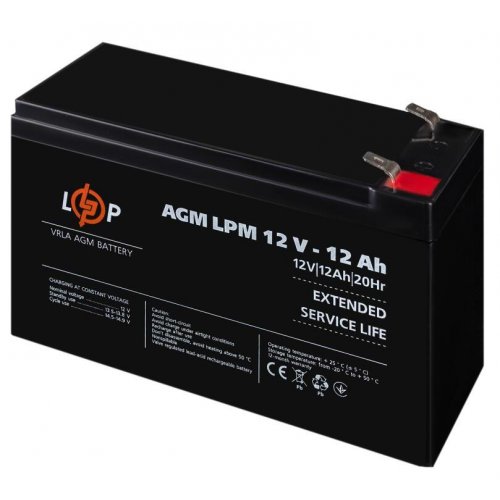 Акумуляторна батарея LogicPower LPM 12V 12 Ah (LP6550) купити в Україні: Київ, Львів, Хмельницький, Тернопіль, Івано-Франківськ | Низька ціна, відгуки, характеристики від TELEMART фото