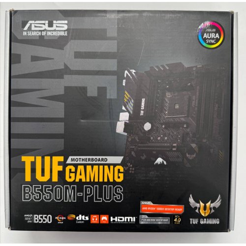 Материнская плата Asus TUF GAMING B550M-PLUS (sAM4, AMD B550) (Восстановлено продавцом, 868427) купить в Украине: Киев, Днепр, Харьков, Одесса  | Проверка совместимости, низкая цена, отзывы, характеристики от TELEMART фото