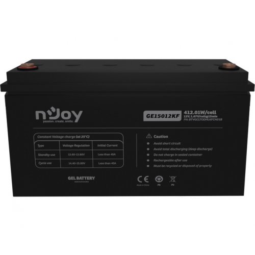 Акумуляторна батарея Njoy GE15012KF 12V 150Ah (BTVGCLTODHLKFCN01B) купити в Україні: Київ, Львів, Хмельницький, Тернопіль, Івано-Франківськ | Низька ціна, відгуки, характеристики від TELEMART фото