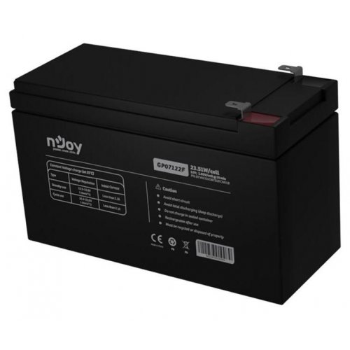 Акумуляторна батарея Njoy GP07122F 12V 7Ah (BTVACGUOBTD2FCN01B) купити в Україні: Київ, Львів, Хмельницький, Тернопіль, Івано-Франківськ | Низька ціна, відгуки, характеристики від TELEMART фото