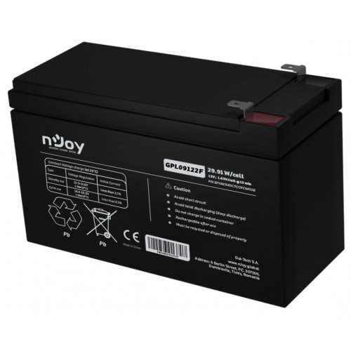 Акумуляторна батарея Njoy GPL09122F 12V 9Ah (BTVACIUOCTA2FCN02B) купити в Україні: Київ, Львів, Хмельницький, Тернопіль, Івано-Франківськ | Низька ціна, відгуки, характеристики від TELEMART фото