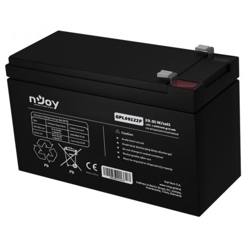 Акумуляторна батарея Njoy GPL09122F 12V 9Ah (BTVACIUOCTA2FCN02B) купити в Україні: Київ, Львів, Хмельницький, Тернопіль, Івано-Франківськ | Низька ціна, відгуки, характеристики від TELEMART фото