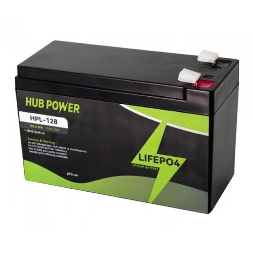 Акумуляторна батарея Hub Power 12.8V 8 Ah (HPL-128) купити в Україні: Київ, Львів, Хмельницький, Тернопіль, Івано-Франківськ | Низька ціна, відгуки, характеристики від TELEMART фото