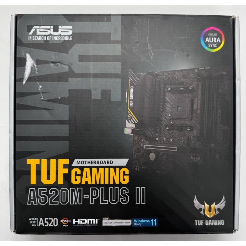 Материнская плата Asus TUF GAMING A520M-PLUS II (sAM4, A520) (Восстановлено продавцом, 868447) купить в Украине: Киев, Днепр, Харьков, Одесса  | Проверка совместимости, низкая цена, отзывы, характеристики от TELEMART фото