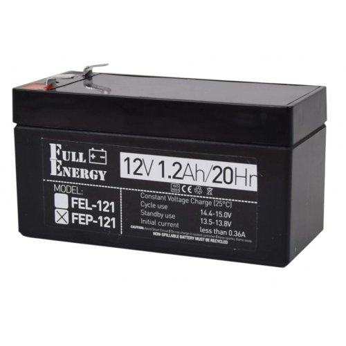 Акумуляторна батарея Full Energy 12V 1.2 Ah (FEP-121) купити в Україні: Київ, Львів, Хмельницький, Тернопіль, Івано-Франківськ | Низька ціна, відгуки, характеристики від TELEMART фото