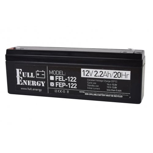Акумуляторна батарея Full Energy 12V 2.2 Ah (FEP-122) купити в Україні: Київ, Львів, Хмельницький, Тернопіль, Івано-Франківськ | Низька ціна, відгуки, характеристики від TELEMART фото