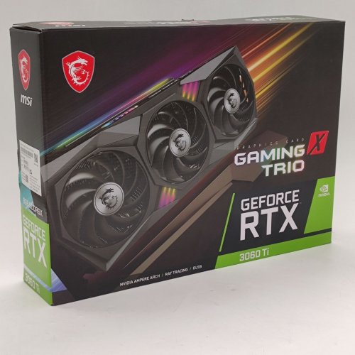 Відеокарта MSI GeForce RTX 3060 Ti GAMING X TRIO 8192MB (RTX 3060 Ti GAMING X TRIO 8GD6X) (Відновлено продавцем, 868486) купити в Україні: Київ, Львів, Хмельницький, Тернопіль, Івано-Франківськ | Перевірка сумісності, низька ціна, відгуки, характеристики від TELEMART фото
