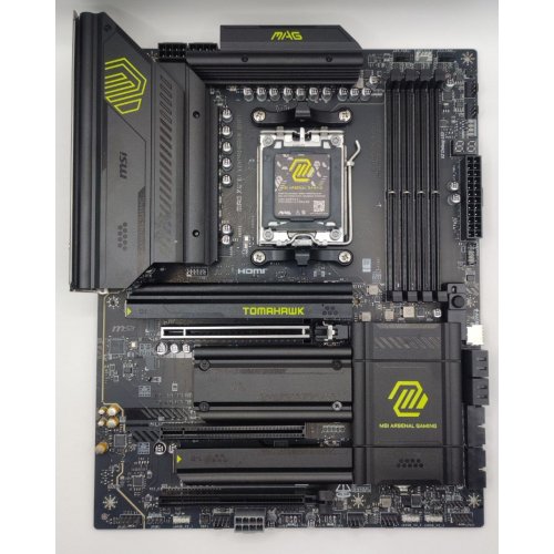 Материнська плата MSI MAG X870 TOMAHAWK WIFI (sAM5, AMD X870) (Відновлено продавцем, 868500) купити в Україні: Київ, Львів, Хмельницький, Тернопіль, Івано-Франківськ | Перевірка сумісності, низька ціна, відгуки, характеристики від TELEMART фото