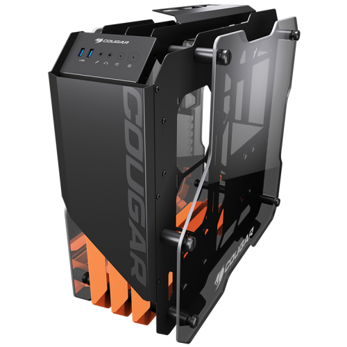 Корпус Cougar Blazer Essence Tempered Glass без БП Black/Orange (Восстановлено продавцом, 868509) купить в Украине: Киев, Днепр, Харьков, Одесса  | Проверка совместимости, низкая цена, отзывы, характеристики от TELEMART фото