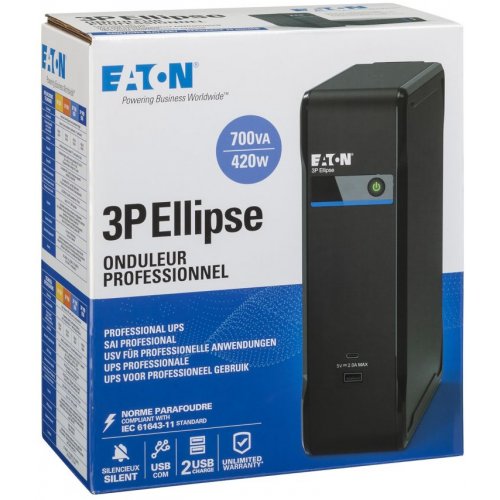 ИБП Eaton 3P Ellipse 700VA (3P700UD) купить в Украине: Киев, Днепр, Харьков, Одесса  | Низкая цена, отзывы, характеристики от TELEMART фото
