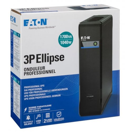 ИБП Eaton 3P Ellipse 1700VA (3P1700UD) купить в Украине: Киев, Днепр, Харьков, Одесса  | Низкая цена, отзывы, характеристики от TELEMART фото