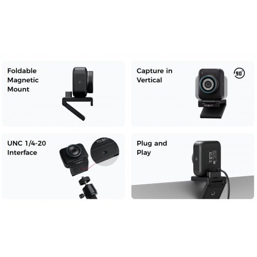 Уценка веб-камера YoloLiv YoloCam S3 Black (Вскрытая упаковка, 868528) купить в Украине: Киев, Днепр, Харьков, Одесса  | Низкая цена, отзывы, характеристики от TELEMART фото