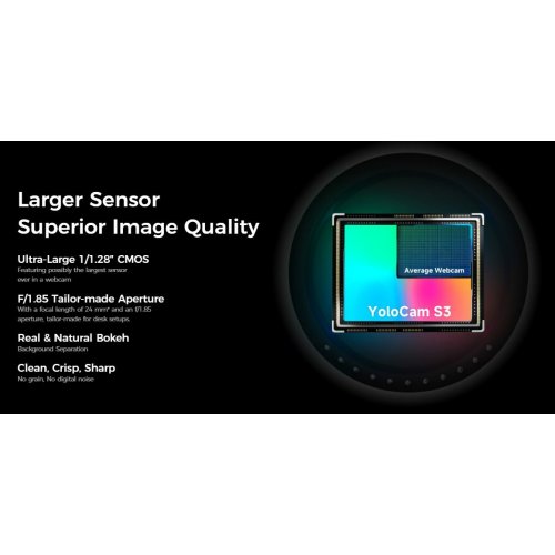 Уценка веб-камера YoloLiv YoloCam S3 Black (Вскрытая упаковка, 868528) купить в Украине: Киев, Днепр, Харьков, Одесса  | Низкая цена, отзывы, характеристики от TELEMART фото