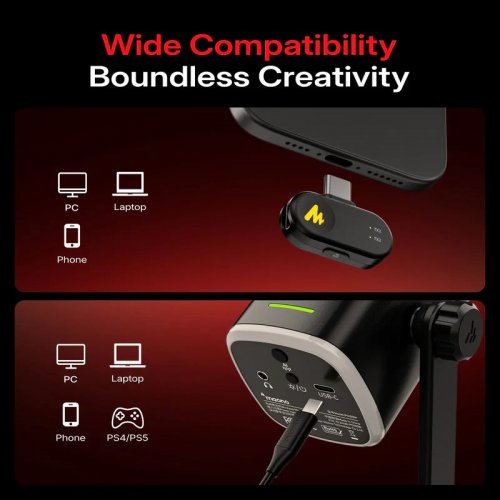 Микрофон Maono PD100W Black купить в Украине: Киев, Днепр, Харьков, Одесса  | Низкая цена, отзывы, характеристики от TELEMART фото