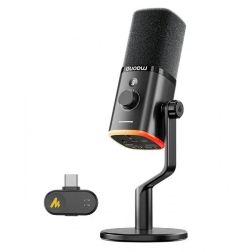 Мікрофон Maono PD100W Black купити в Україні: Київ, Львів, Хмельницький, Тернопіль, Івано-Франківськ | Низька ціна, відгуки, характеристики від TELEMART фото