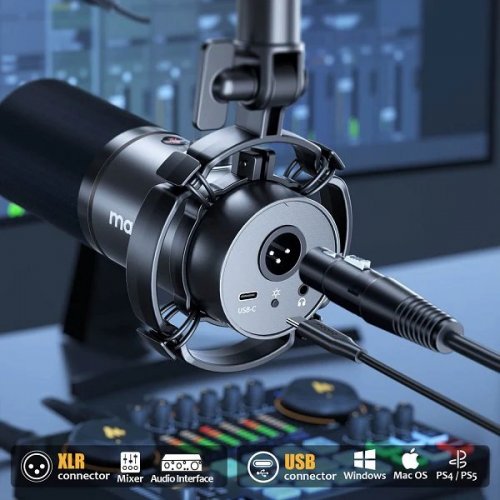 Мікрофон Maono PD200XS Black купити в Україні: Київ, Львів, Хмельницький, Тернопіль, Івано-Франківськ | Низька ціна, відгуки, характеристики від TELEMART фото