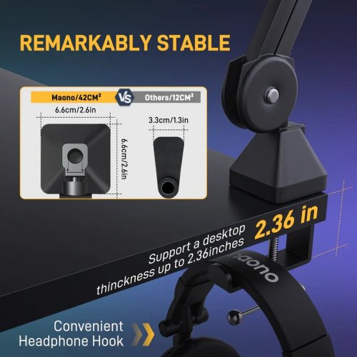 Стойка-пантограф Maono BA37 Black купить в Украине: Киев, Днепр, Харьков, Одесса  | Низкая цена, отзывы, характеристики от TELEMART фото