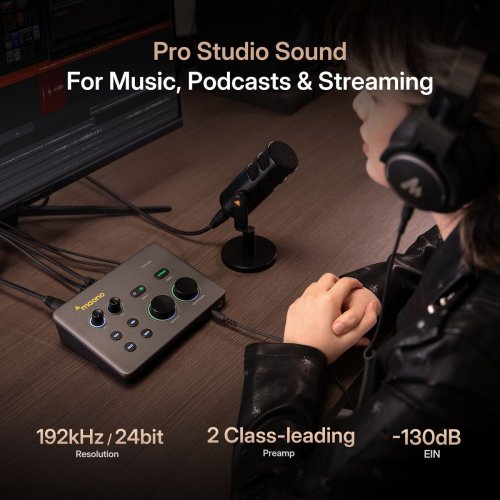 Аудиоинтерфейс Maono P2 Black купить в Украине: Киев, Днепр, Харьков, Одесса  | Низкая цена, отзывы, характеристики от TELEMART фото