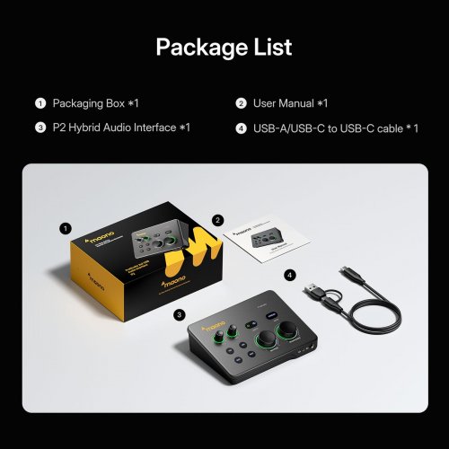 Аудиоинтерфейс Maono P2 Black купить в Украине: Киев, Днепр, Харьков, Одесса  | Низкая цена, отзывы, характеристики от TELEMART фото