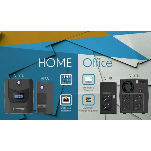 ИБП PowerWalker Basic VI 800 STL (10121073) купить в Украине: Киев, Днепр, Харьков, Одесса  | Низкая цена, отзывы, характеристики от TELEMART фото