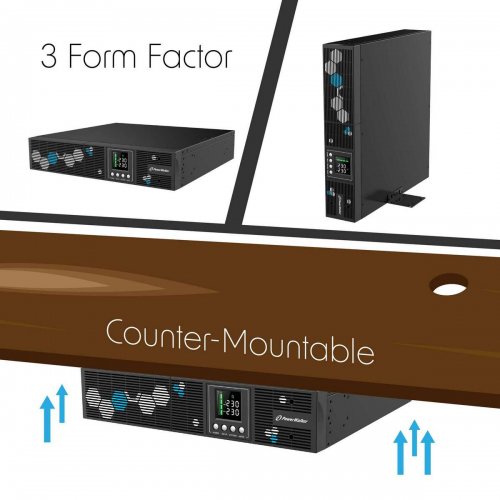 ДБЖ PowerWalker VI 3000 RLP (10121193) купити в Україні: Київ, Львів, Хмельницький, Тернопіль, Івано-Франківськ | Низька ціна, відгуки, характеристики від TELEMART фото