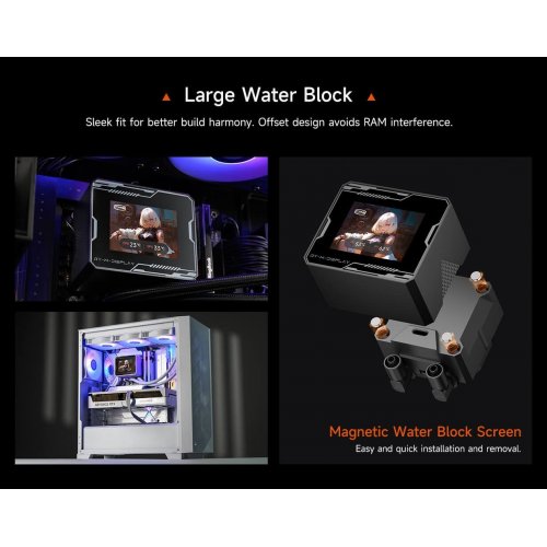 Готовая СВО PCCooler GT360M ARGB Display Black купить в Украине: Киев, Днепр, Харьков, Одесса  | Проверка совместимости, низкая цена, отзывы, характеристики от TELEMART фото