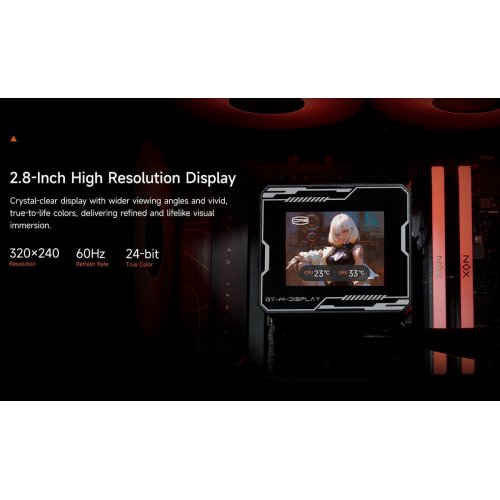 Готовая СВО PCCooler GT360M ARGB Display Black купить в Украине: Киев, Днепр, Харьков, Одесса  | Проверка совместимости, низкая цена, отзывы, характеристики от TELEMART фото