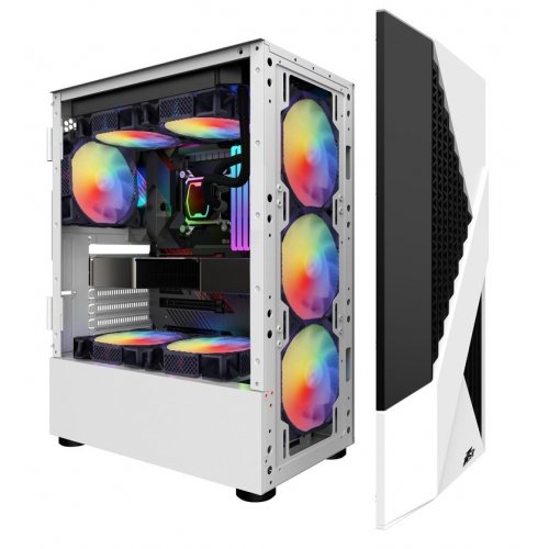 Корпус 1stPlayer F3-A-WH-4F1-PS-600FK-EU 600W White купить в Украине: Киев, Днепр, Харьков, Одесса  | Проверка совместимости, низкая цена, отзывы, характеристики от TELEMART фото