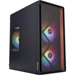 Корпус 1stPlayer WD1-BK-3F1 без БЖ Black