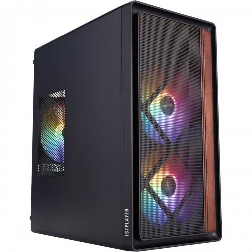 Корпус 1stPlayer WD1-BK-3F1 без БЖ Black купити в Україні: Київ, Львів, Хмельницький, Тернопіль, Івано-Франківськ | Перевірка сумісності, низька ціна, відгуки, характеристики від TELEMART фото