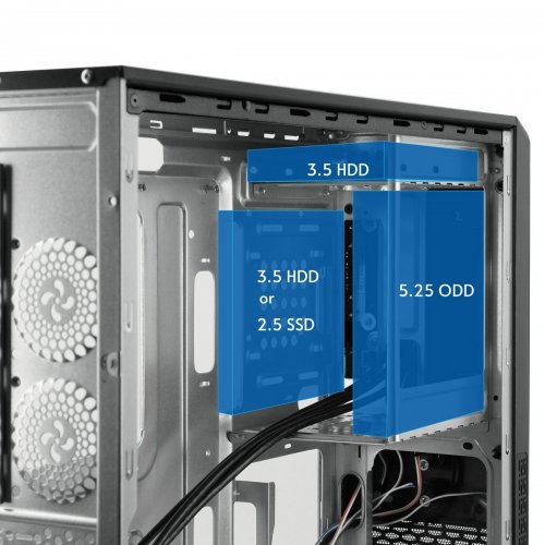 Корпус CHIEFTEC UC-03B-OP без БЖ (UC-03B-OP) Black купити в Україні: Київ, Львів, Хмельницький, Тернопіль, Івано-Франківськ | Перевірка сумісності, низька ціна, відгуки, характеристики від TELEMART фото
