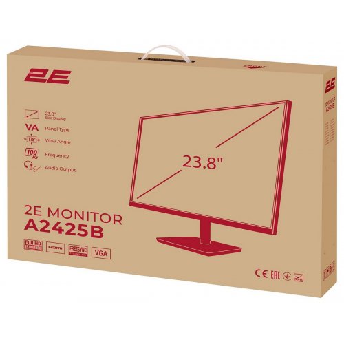 Монитор 2E 23.8" A2425B (2E-A2425B-01.EU) Black купить в Украине: Киев, Днепр, Харьков, Одесса  | Низкая цена, отзывы, характеристики от TELEMART фото