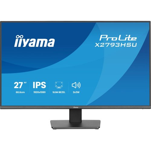 Монітор Iiyama 27" ProLite X2793HSU-B1 Black купити в Україні: Київ, Львів, Хмельницький, Тернопіль, Івано-Франківськ | Низька ціна, відгуки, характеристики від TELEMART фото