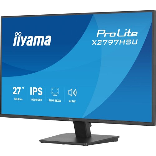 Монітор Iiyama 27" ProLite X2797HSU-B1 Black купити в Україні: Київ, Львів, Хмельницький, Тернопіль, Івано-Франківськ | Низька ціна, відгуки, характеристики від TELEMART фото