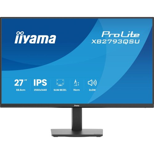 Монітор Iiyama 27" ProLite XB2793QSU-B1 Black купити в Україні: Київ, Львів, Хмельницький, Тернопіль, Івано-Франківськ | Низька ціна, відгуки, характеристики від TELEMART фото