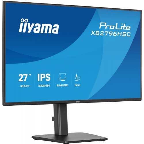 Монітор Iiyama 27" ProLite XB2796HSC-B1 Black купити в Україні: Київ, Львів, Хмельницький, Тернопіль, Івано-Франківськ | Низька ціна, відгуки, характеристики від TELEMART фото