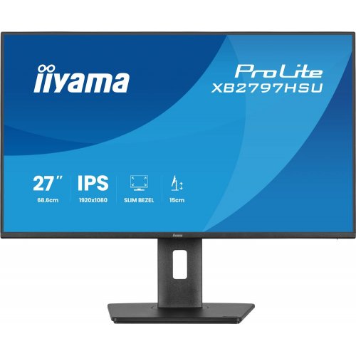 Монітор Iiyama 27" ProLite XB2797HSU-B1 Black купити в Україні: Київ, Львів, Хмельницький, Тернопіль, Івано-Франківськ | Низька ціна, відгуки, характеристики від TELEMART фото