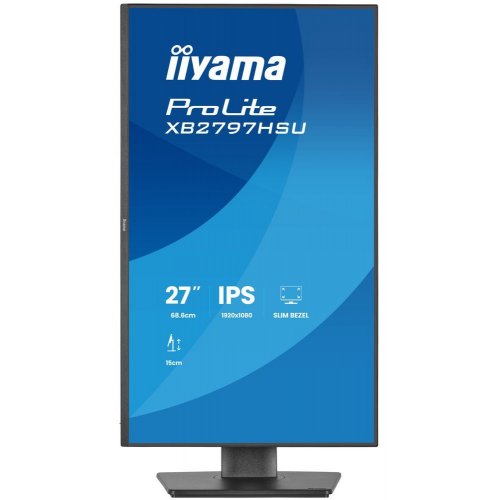 Монітор Iiyama 27" ProLite XB2797HSU-B1 Black купити в Україні: Київ, Львів, Хмельницький, Тернопіль, Івано-Франківськ | Низька ціна, відгуки, характеристики від TELEMART фото
