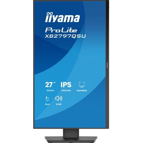 Монітор Iiyama 27" ProLite XB2797QSU-B1 Black купити в Україні: Київ, Львів, Хмельницький, Тернопіль, Івано-Франківськ | Низька ціна, відгуки, характеристики від TELEMART фото