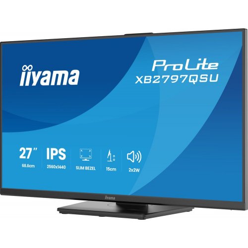 Монітор Iiyama 27" ProLite XB2797QSU-B1 Black купити в Україні: Київ, Львів, Хмельницький, Тернопіль, Івано-Франківськ | Низька ціна, відгуки, характеристики від TELEMART фото