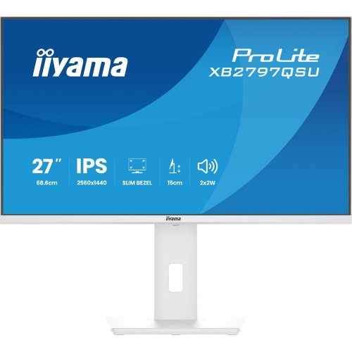Монітор Iiyama 27" ProLite XB2797QSU-W1 White купити в Україні: Київ, Львів, Хмельницький, Тернопіль, Івано-Франківськ | Низька ціна, відгуки, характеристики від TELEMART фото