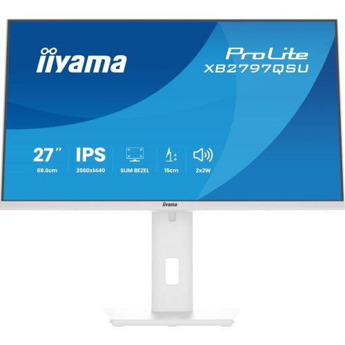 Монітор Iiyama 27" ProLite XB2797QSU-W1 White купити в Україні: Київ, Львів, Хмельницький, Тернопіль, Івано-Франківськ | Низька ціна, відгуки, характеристики від TELEMART фото