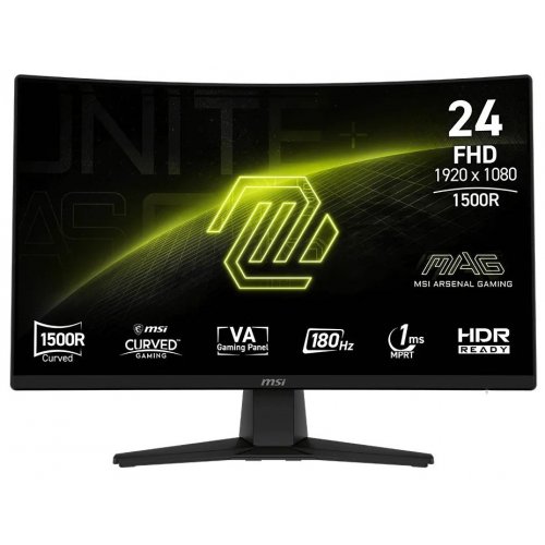 Монітор MSI 23.6" MAG 242C Black купити в Україні: Київ, Львів, Хмельницький, Тернопіль, Івано-Франківськ | Низька ціна, відгуки, характеристики від TELEMART фото
