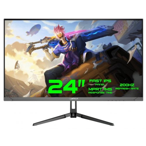 Монітор Gamemax 23.8" GMX24F200 Black купити в Україні: Київ, Львів, Хмельницький, Тернопіль, Івано-Франківськ | Низька ціна, відгуки, характеристики від TELEMART фото